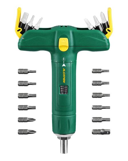 Imagem de Conjunto de Chaves de Torque ALEAPOW 1/4" (15-75 in-lbs) com 12 Brocas de Aço S2