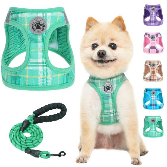 Imagem de Conjunto de coleiras e coleiras para cães BEAUTYZOO Small Step-in No Choke