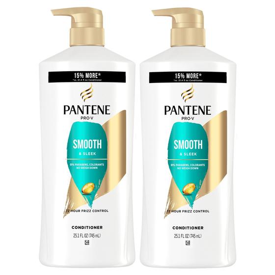 Imagem de Conjunto de condicionador Pantene Smooth and Sleek Twin Pack