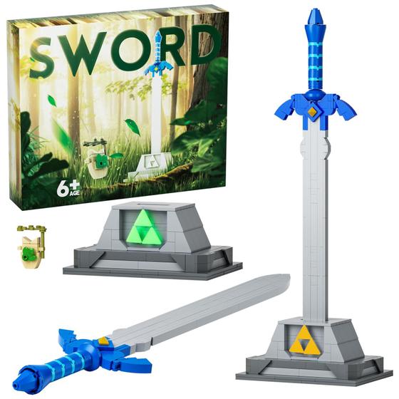 Imagem de Conjunto de Construção AOBiksey Master Sword com Triforce Luminosa - 6+ Anos