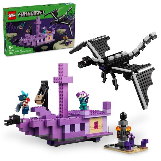 Imagem de Conjunto de construção LEGO Minecraft The Ender Dragon and End Ship 21264