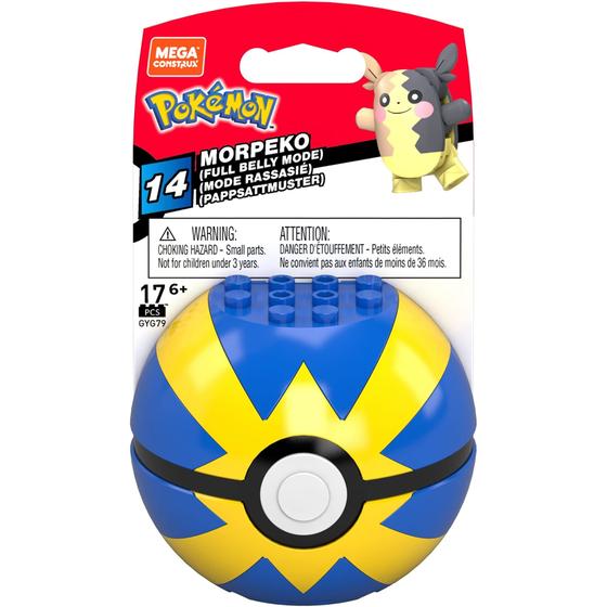 Imagem de Conjunto de construção Mega Construx Pokemon Morpeko com 17 peças