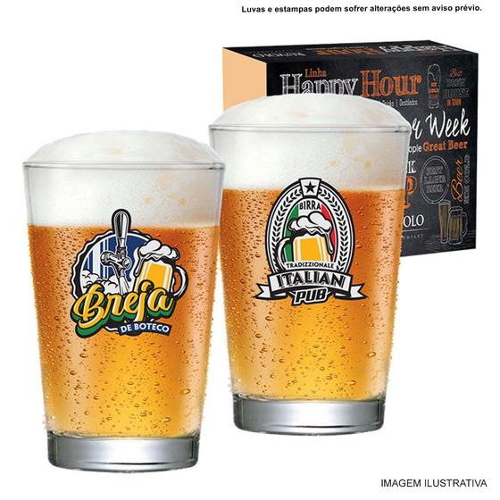 Imagem de Conjunto de Copo Caldereta Happy Hour 300 ml com 2 Peças Ruvolo