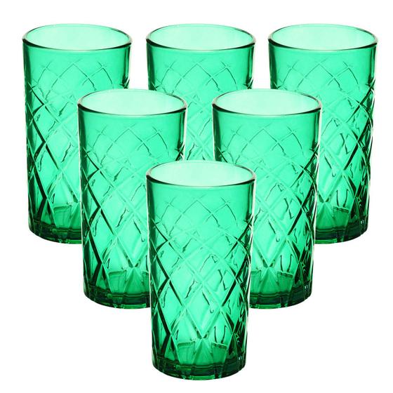 Imagem de Conjunto de Copos Artemis Verde 360ml 6 peças