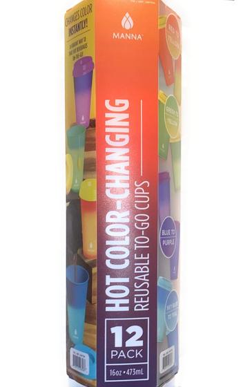 Imagem de Conjunto de copos Manna Color Changing 473 ml para líquidos quentes de 12 peças