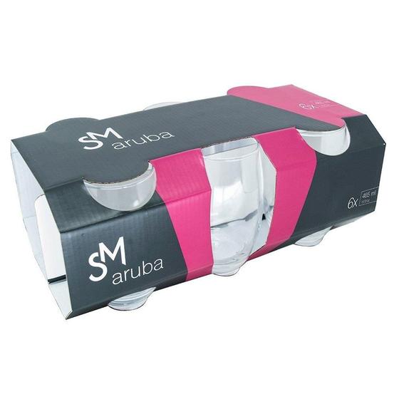 Conjunto de Copos SM Aruba Long Drink 465ml 6 Peças Menor preço em Conjunto de Copos SM Aruba Long Drink 465ml 6 Peças