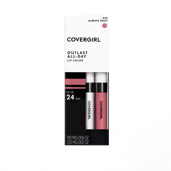 Imagem de Conjunto de cores labiais COVERGIRL Outlast, hidratante para o dia todo x2