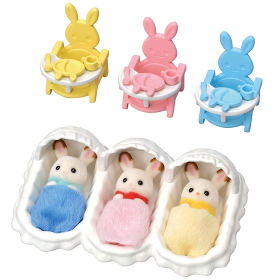 Imagem de Conjunto de Cuidados Calico Critters Triplets - Playset Dollhouse com Acessórios