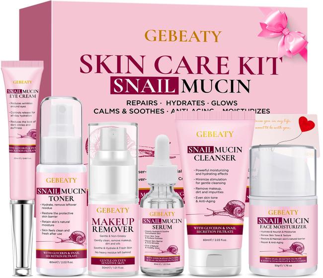 Imagem de Conjunto de cuidados com a pele GEBEATY Snail Mucin Anti-Aging para mulheres