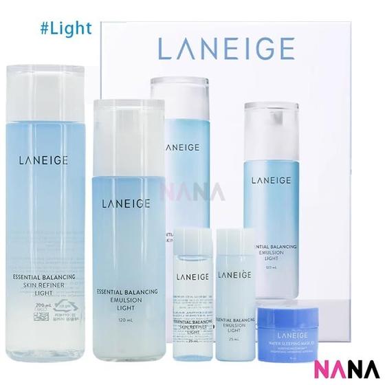 Imagem de Conjunto de cuidados com a pele LANEIGE Basic Duo Light com 5 itens