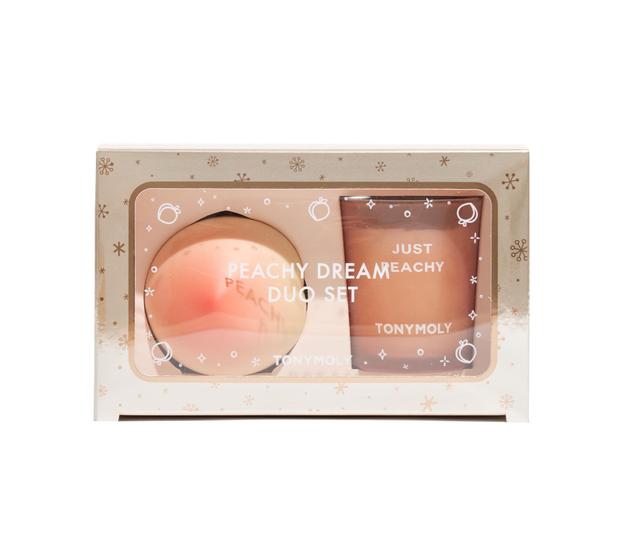 Imagem de Conjunto de cuidados com a pele TONYMOLY Peachy Dream com creme para as mãos e vela