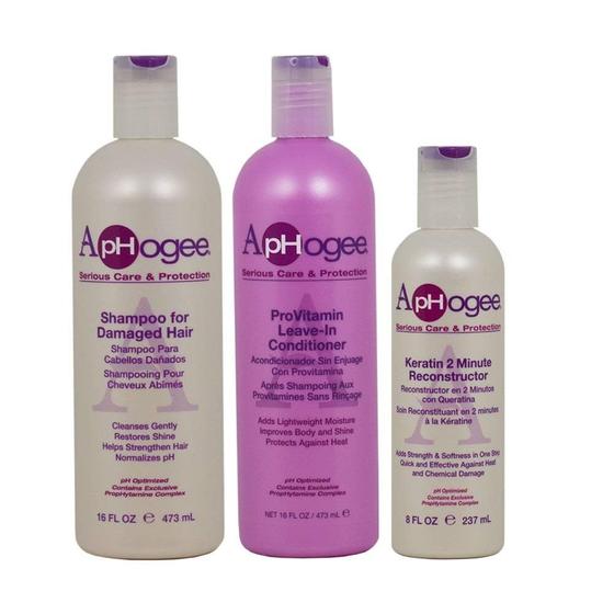 Imagem de Conjunto de cuidados com o cabelo APhogee Shampoo, condicionador e reconstrutor
