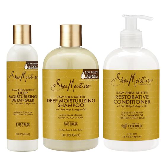 Imagem de Conjunto de cuidados com o cabelo SheaMoisture Raw Shea Butter Curly Hair x3