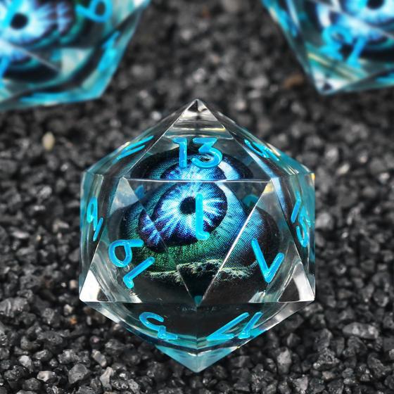 Imagem de Conjunto de Dados FONVGOGO Sharp Edge Moving Eye D&D - Resina com Líquido