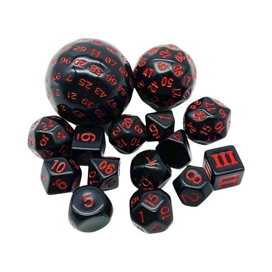 Imagem de Conjunto De Dados Poliédricos De 15 Peças Acrílico Dnd Rpg Acessórios Para Jogos De Tabuleiro Com