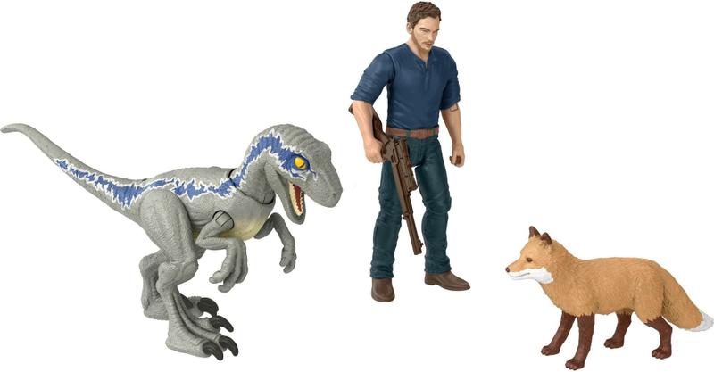 Imagem de Conjunto de Dinossauros de Ação com Acessórios: Owen e Velociraptor Beta - Presente Colecionável