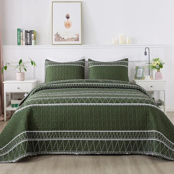 Imagem de Conjunto de edredões Andency Green Queen Size (228x244cm) 3 peças