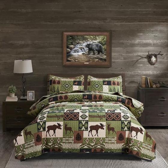 Imagem de Conjunto de edredões ARL HOME Rustic Queen Size