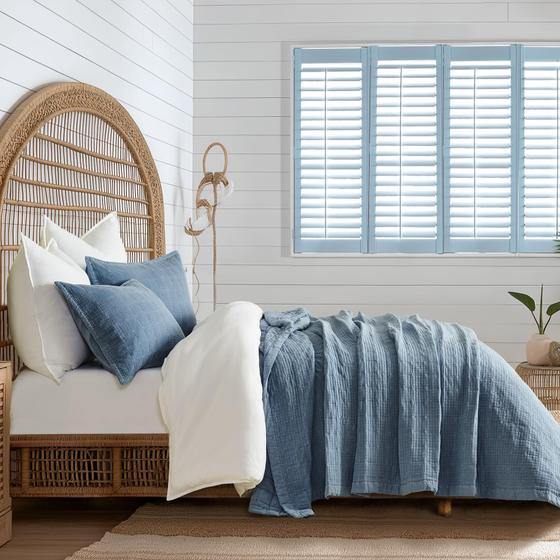 Imagem de Conjunto de edredões EVERGRACEHOME Stonewashed Cotton King com 2 capas