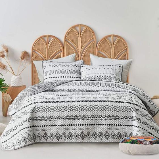 Imagem de Conjunto de edredões Flysheep Bohemian Geometric King Size de 3 peças