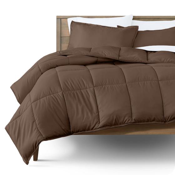 Imagem de Conjunto de edredom Bare Home Queen Ultra-Soft Cocoa Série 1800