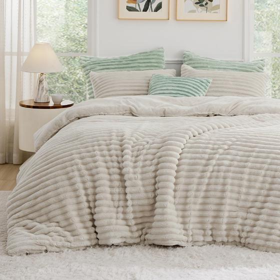 Imagem de Conjunto de Edredom Bedsure King - Felpudo Faux Fur com 2 Fronhas
