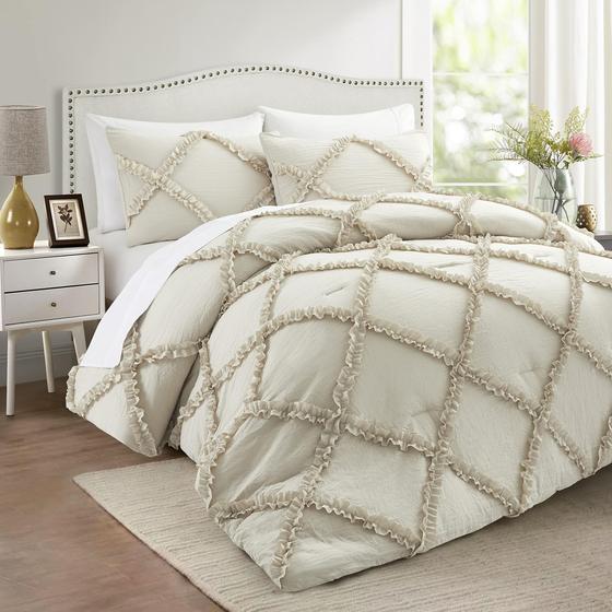 Imagem de Conjunto de edredom Bonlino - roupa de cama queen size - 3 peças