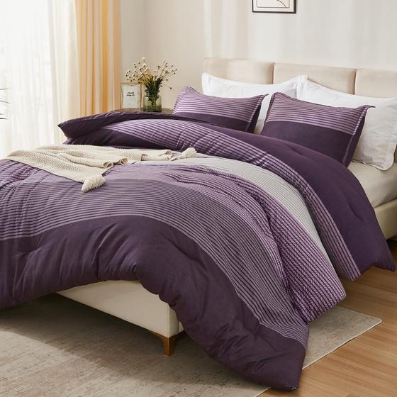 Imagem de Conjunto de Edredom Litanika Purple - Completo com 1 Edredom e 2 Fronhas