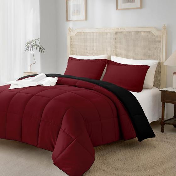 Imagem de Conjunto de edredom Satisomnia Red Lightweight Queen Size