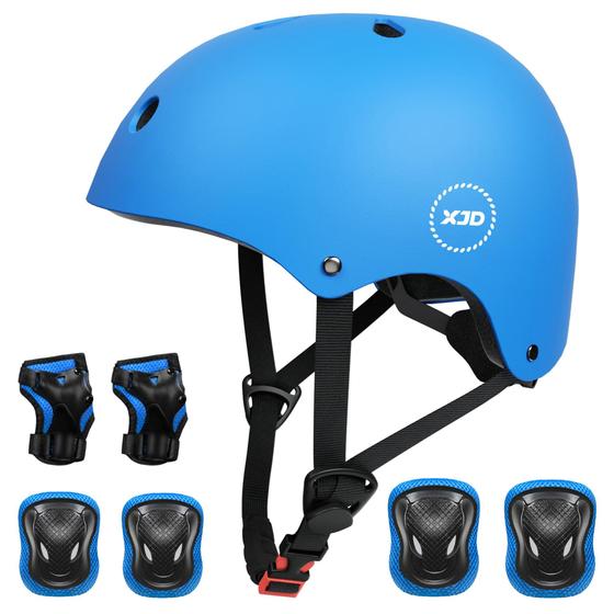 Imagem de Conjunto de equipamentos de proteção XJD Kids Bike Helmet para 3-14 anos