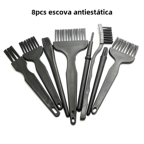 Imagem de Conjunto de Escovas Antiestáticas de Nylon para Limpeza de PCB, BGA e Tablets - ESD Safe