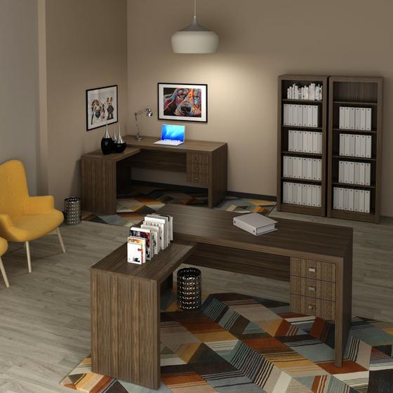 Imagem de Conjunto de Escritório com Escrivaninha 04 pç CJ18-003 Tecnomóbili