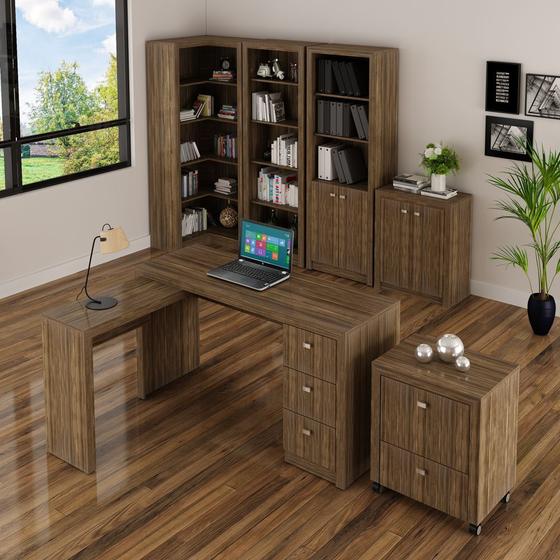 Imagem de Conjunto de Escritório com Escrivaninha 06 pç CJ18-022 Tecnomóbili