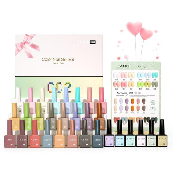Imagem de Conjunto de Esmaltes em Gel CANNI CC2 - 30 Cores (9ml) - Soak Off UV/LED