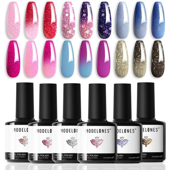 Imagem de Conjunto de esmaltes em gel MODELONES Mood Temperature Color Change