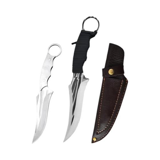 Imagem de Conjunto de Faca de Chef em Aço Inoxidável com Cabo Ergonômico - Ideal para Carne e Peixe