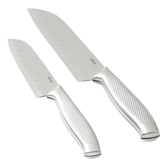 Conjunto de Facas 2 Peças Aço Inox Santoku Edgefield Oster Menor preço em Conjunto de Facas 2 Peças Aço Inox Santoku Edgefield Oster