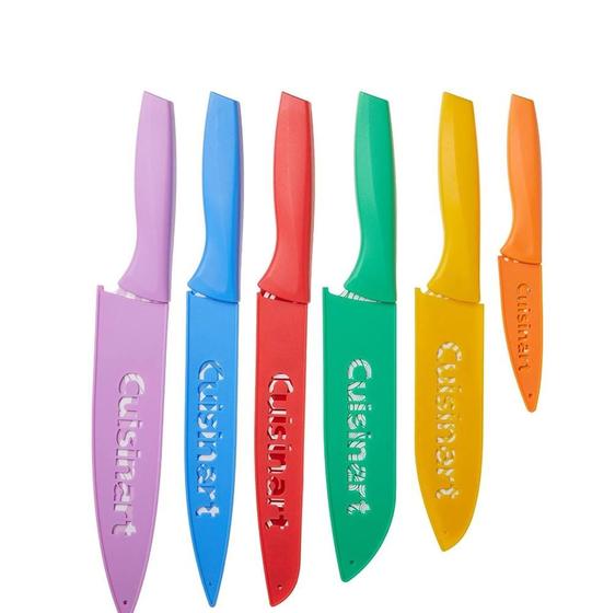 Imagem de Conjunto De Facas Cuisinart Colors Com Protetor De Lamina 12 Peças C55-12Pr2