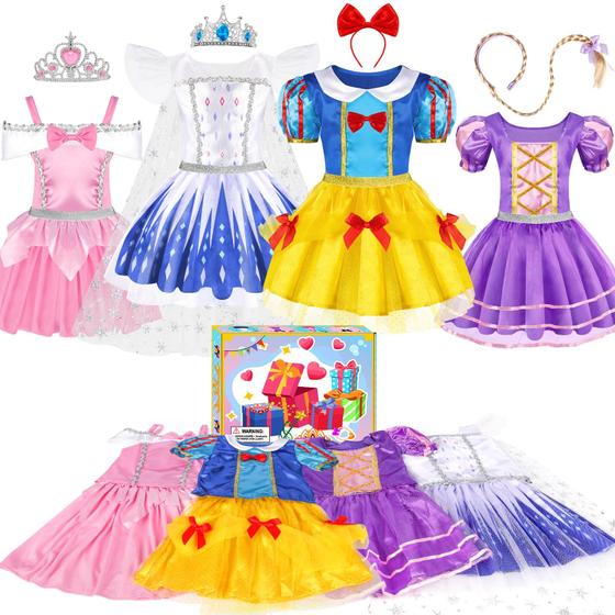 Imagem de Conjunto de Fantasia de Princesa EULRGAUS para Meninas - Presente Ideal