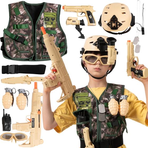 Imagem de Conjunto de fantasias JOYIN Army Soldier para cosplay de Halloween para crianças