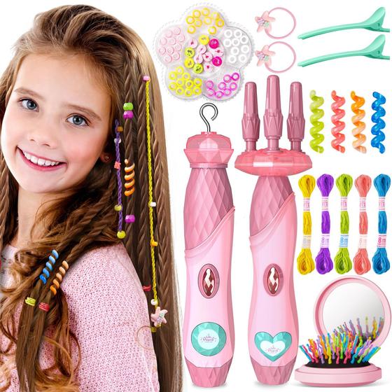 Imagem de Conjunto de ferramentas de cabelo Geyiie DIY Twist Hair Designer para meninas de 5 a 12 anos