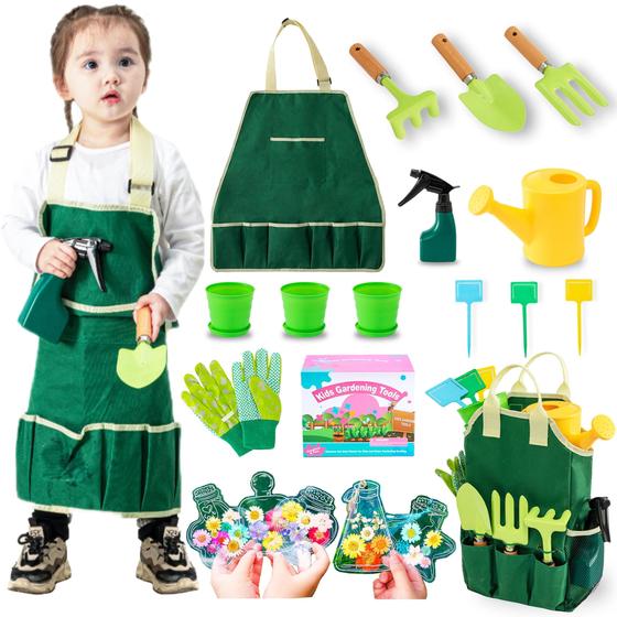 Imagem de Conjunto de ferramentas de jardinagem JOI MEW Kids com cabo de madeira