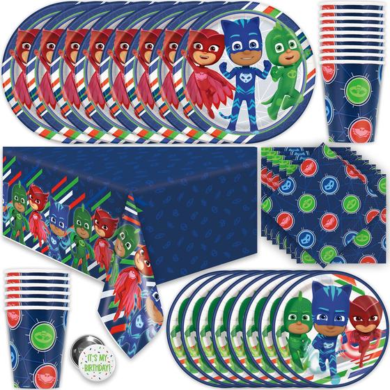 Imagem de Conjunto de Festa PJ Masks para 16 Convidados com Mesa