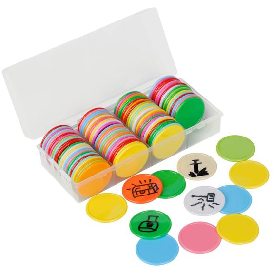 Imagem de Conjunto de fichas CZYY DND Wet & Dry Erase 100% colorido de 3,8 cm
