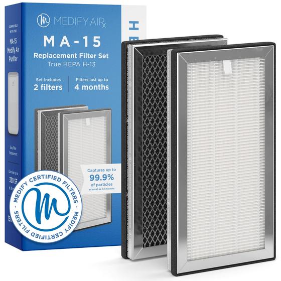 Imagem de Conjunto de filtros de reposição Medify MA-15 para alérgenos, pacote com 2