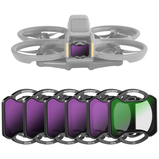 Imagem de Conjunto de Filtros Neewer Snap On ND e UV para DJI Avata 2 - Pacote com 6