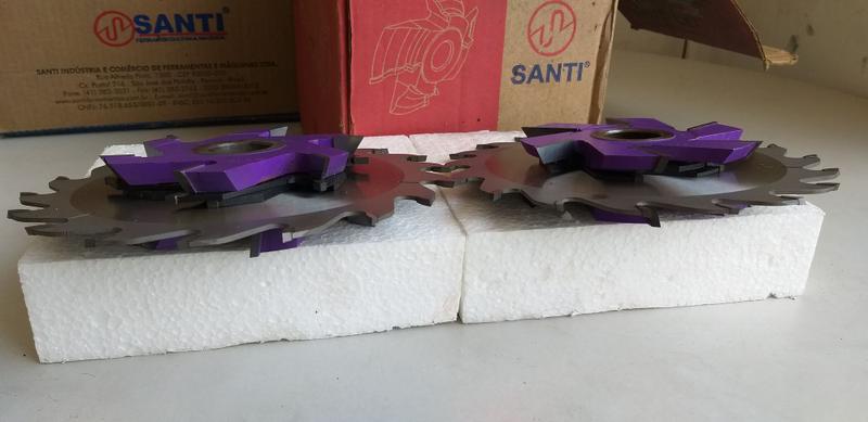 Imagem de Conjunto de fresas regulável em widia, p/ lambril duplo, sem a serra