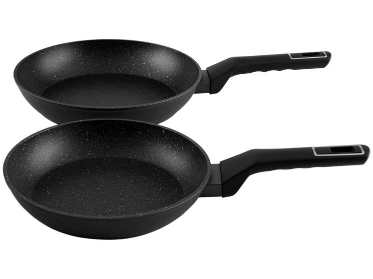 Conjunto de Frigideiras Brinox de Alumínio Ceramic Life Carbon Preta 2 Peças Menor preço em Conjunto de Frigideiras Brinox de Alumínio Ceramic Life Carbon Preta 2 Peças