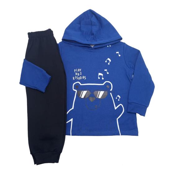 Imagem de Conjunto de frio inverno moletom flanelado menino malwee kids 4-6-8