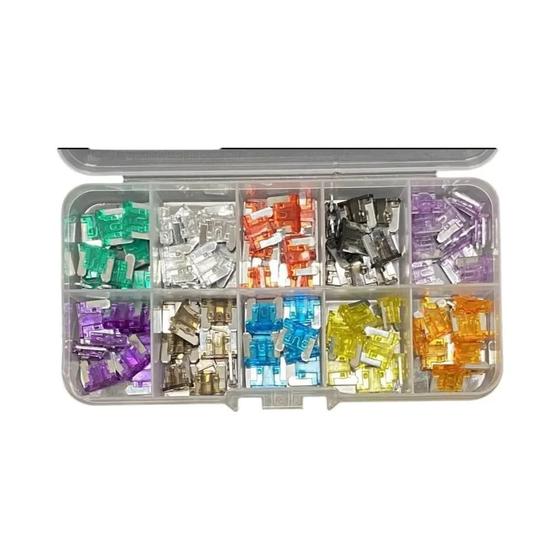 Imagem de Conjunto de Fusíveis para Carro (2A-35A) - Mini, Médio e com Estojo